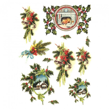 Decoupage paper soft A4 ITD S162 christmas decorations
