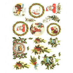 Decoupage paper soft A4 ITD S164 santa claus