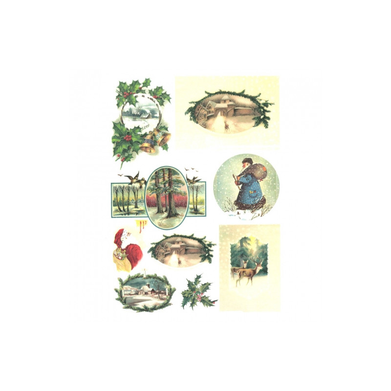 Decoupage paper soft A4 ITD S166 christmas holidays