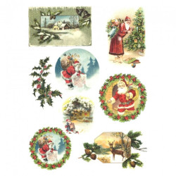 Papier do decoupage soft A4 ITD S170 mikołaj - sklep plastyczny - szał