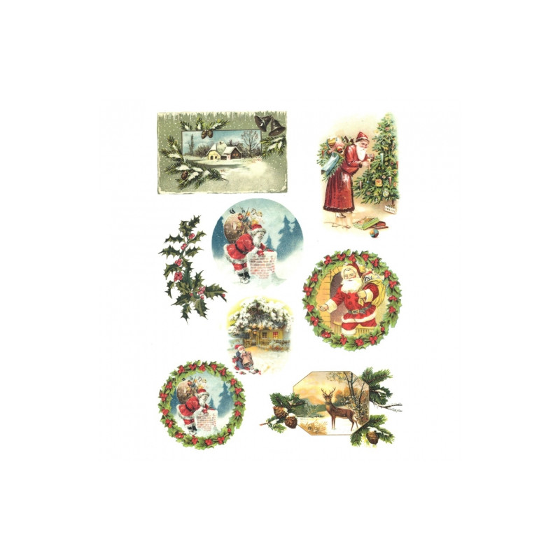 Decoupage paper soft A4 ITD S170 santa claus