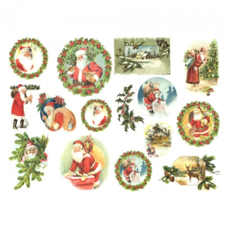 Papier do decoupage soft A4 ITD S171 mikołaj - sklep plastyczny - szał