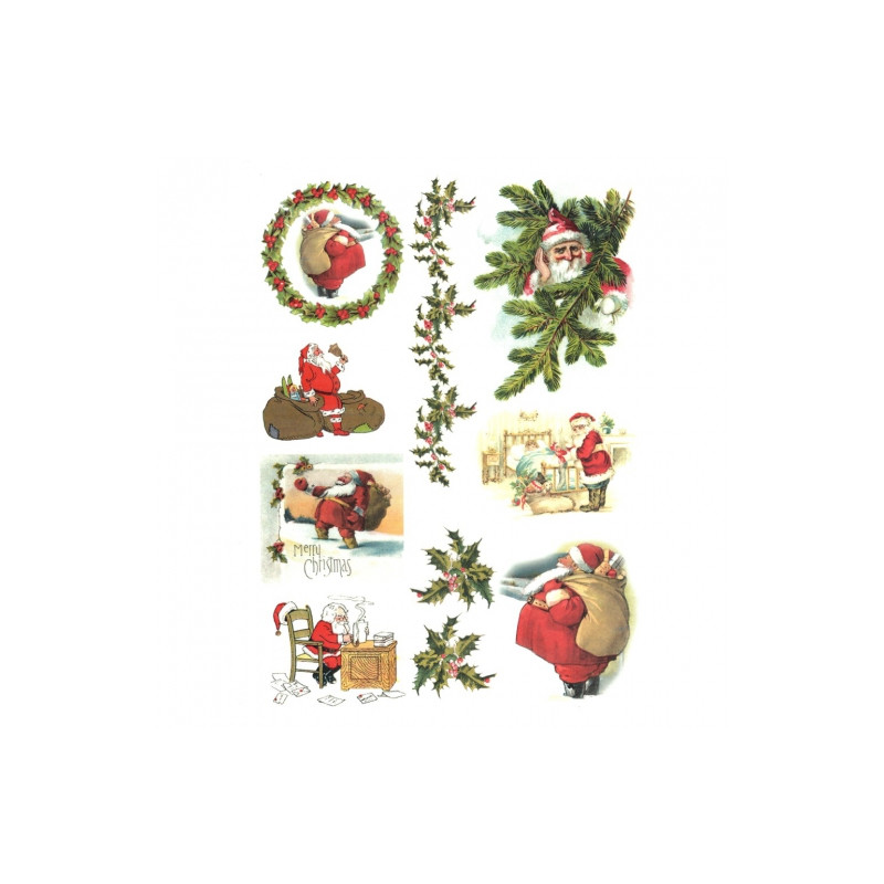 Papier do decoupage soft A4 ITD S172 mikołaj - sklep plastyczny - szał