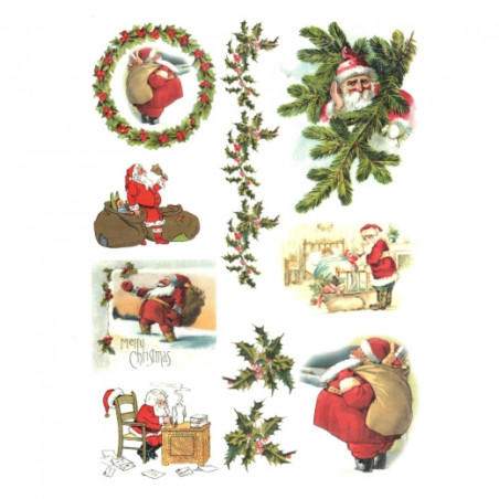 Decoupage paper soft A4 ITD S172 santa claus