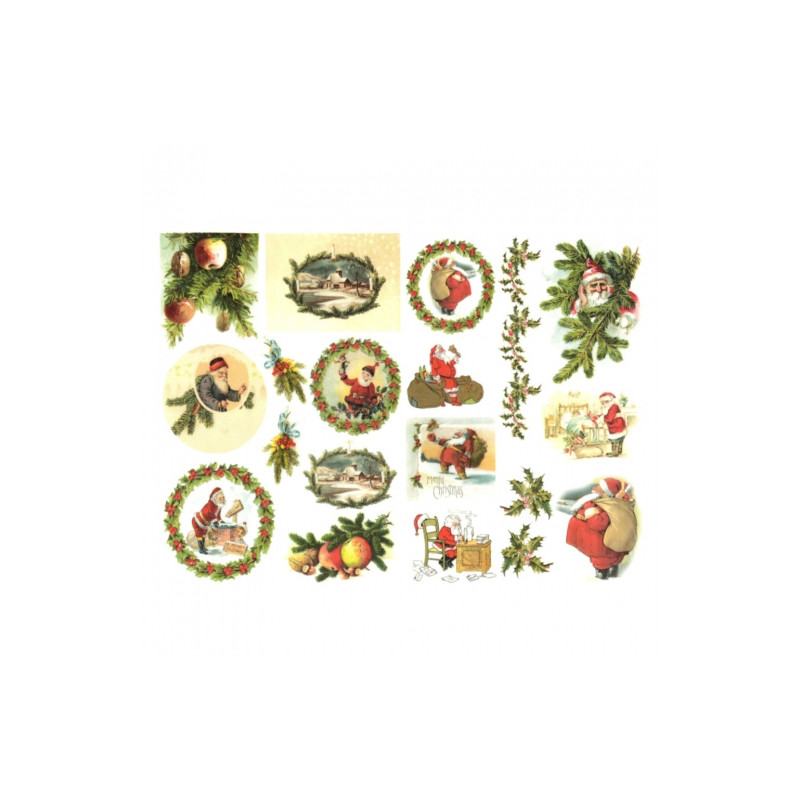 Papier do decoupage soft A4 ITD S174 mikołaj - sklep plastyczny - szał