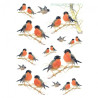 Decoupage paper soft A4 ITD S177 birds on twigs