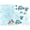 Decoupage paper soft A4 ITD S180 winter snow