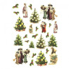 Decoupage paper soft A4 ITD S190 christmas tree santa