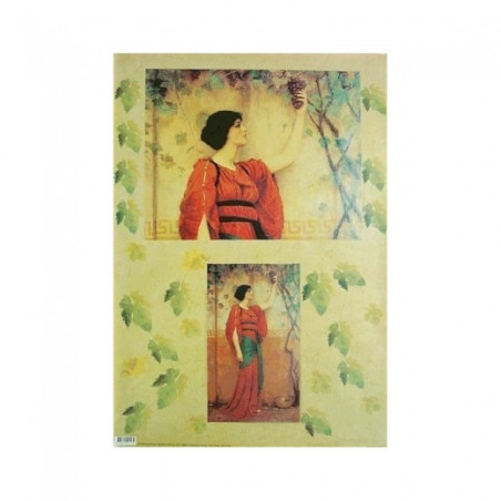 Papier do decoupage A4 jesień kobieta - sklep plastyczny - szał dla pl