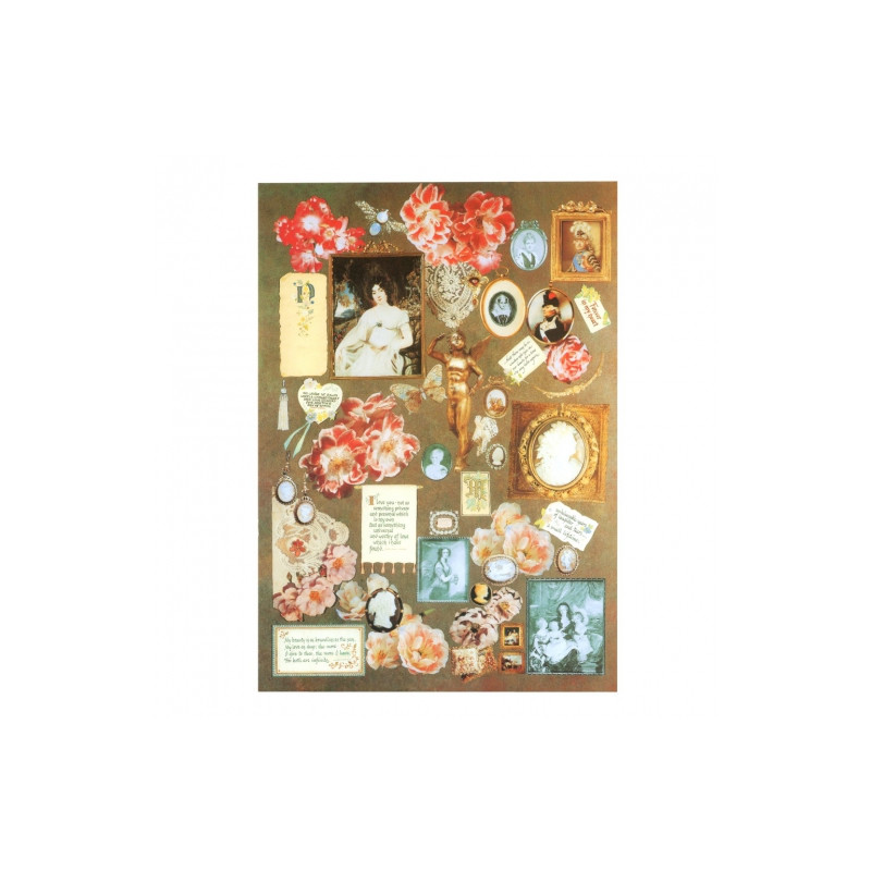 Sentimental things decoupage paper A4
