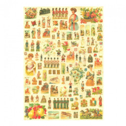 War and peace decoupage paper A4