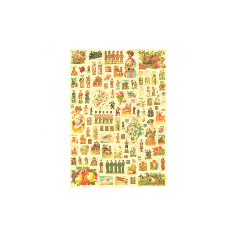 War and peace decoupage paper A4