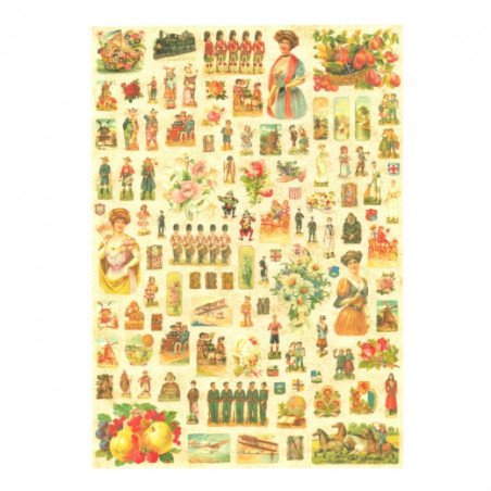 Papier do decoupage wojna i pokój A4 - sklep plastyczny - szał dla pla