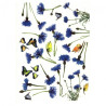 Rice decoupage paper cornflowers butterflies A4 ITD R043