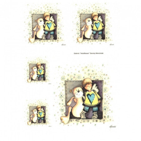 Papier ryżowy do decoupage dziecięce A4 ITD R158 - sklep plastyczny -