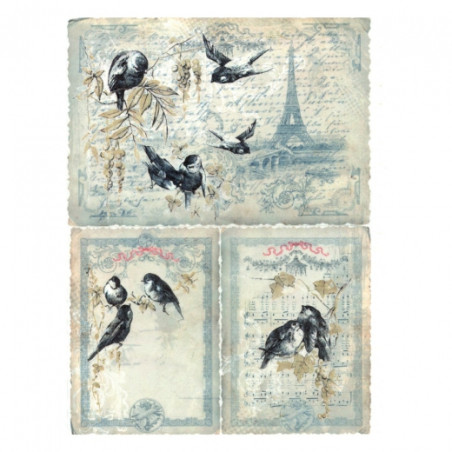 Rice decoupage paper A4 ITD R185