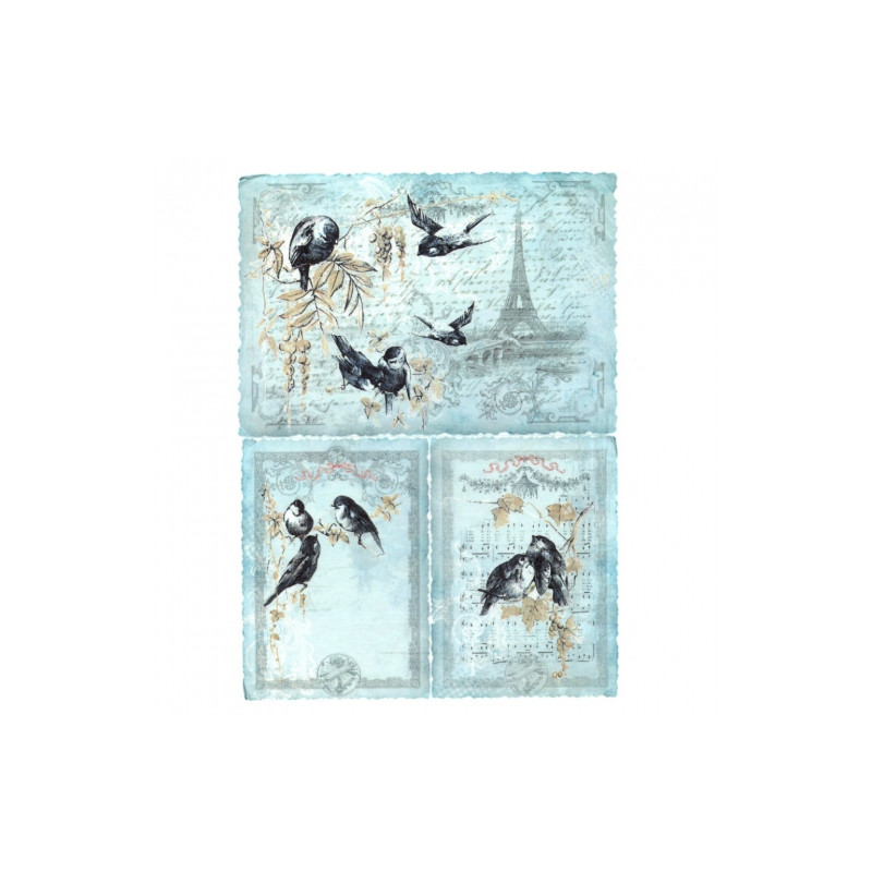 Rice decoupage paper A4 ITD R189