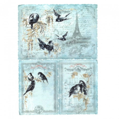 Rice decoupage paper A4 ITD R189