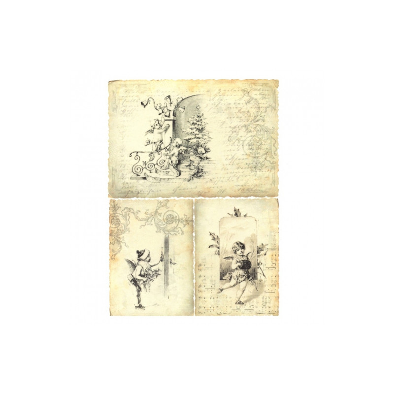 Rice decoupage paper vintage A4 ITD R190