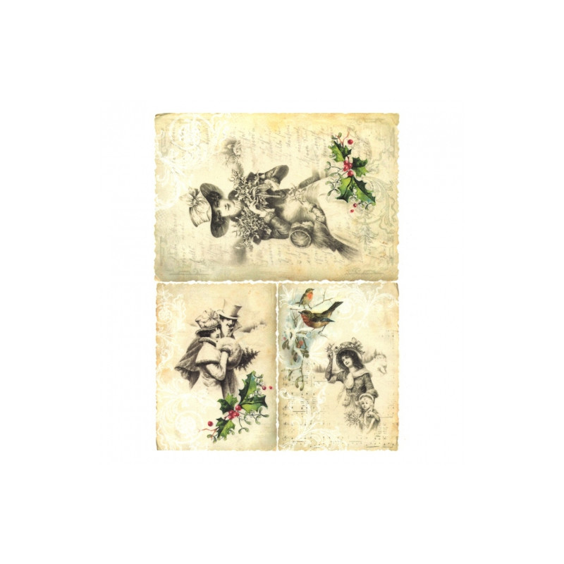 Rice decoupage paper retro A4 ITD R193