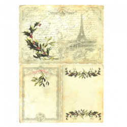 Rice decoupage paper holly paris A4 ITD R195