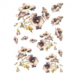 Papier ryżowy do decoupage kwiaty A4 ITD R259 - sklep plastyczny - sza