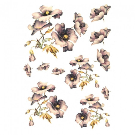 Papier ryżowy do decoupage kwiaty A4 ITD R259 - sklep plastyczny - sza