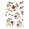 Rice decoupage paper flowers A4 ITD R259