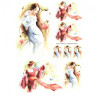 Rice decoupage paper woman A4 ITD R278