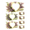 Rice decoupage paper heart flowers A4 ITD R295