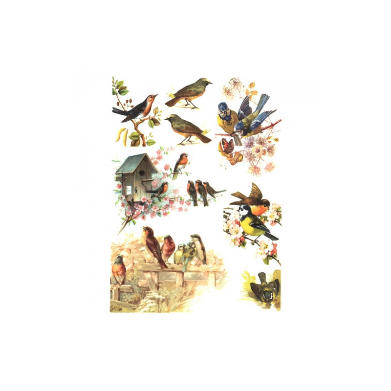 Rice decoupage paper A4 ITD R325 birds