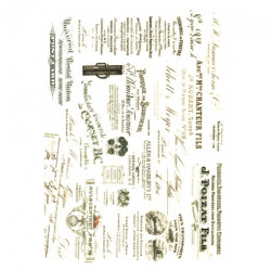 Rice decoupage paper retro subtitles A4 ITD R348