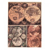 Rice decoupage paper map A4 ITD R368