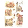 Papier ryżowy do decoupage stare miasta A4 ITD R369 - sklep plastyczny
