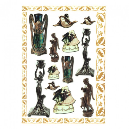 Rice decoupage paper A4 ITD R370