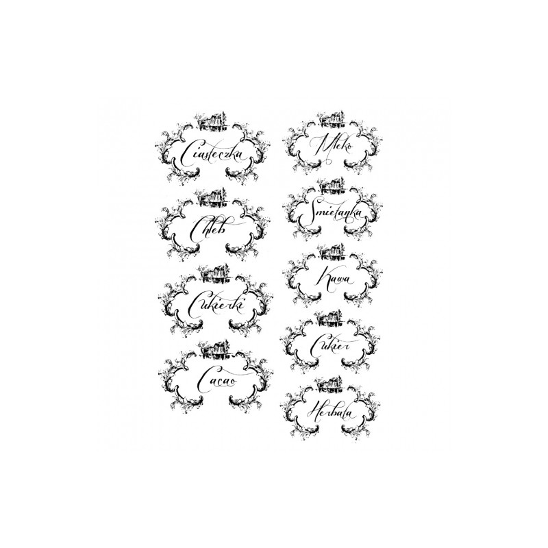 Papier ryżowy do decoupage napisy kuchnia A4 ITD R399 - sklep plastycz