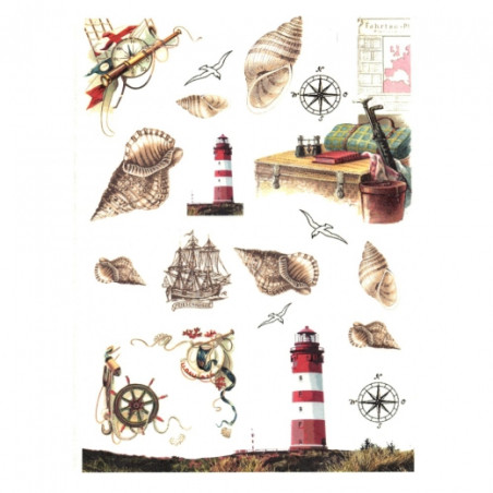 Rice decoupage paper lantern shells A4 ITD R407