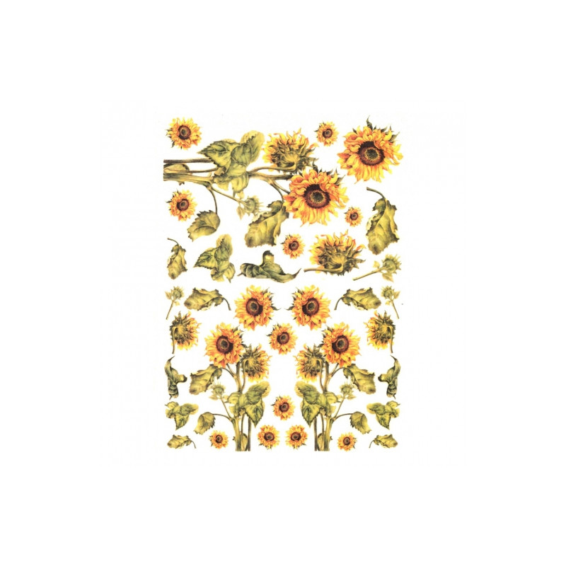 Rice paper for decoupage sunflowers A4 ITD R410