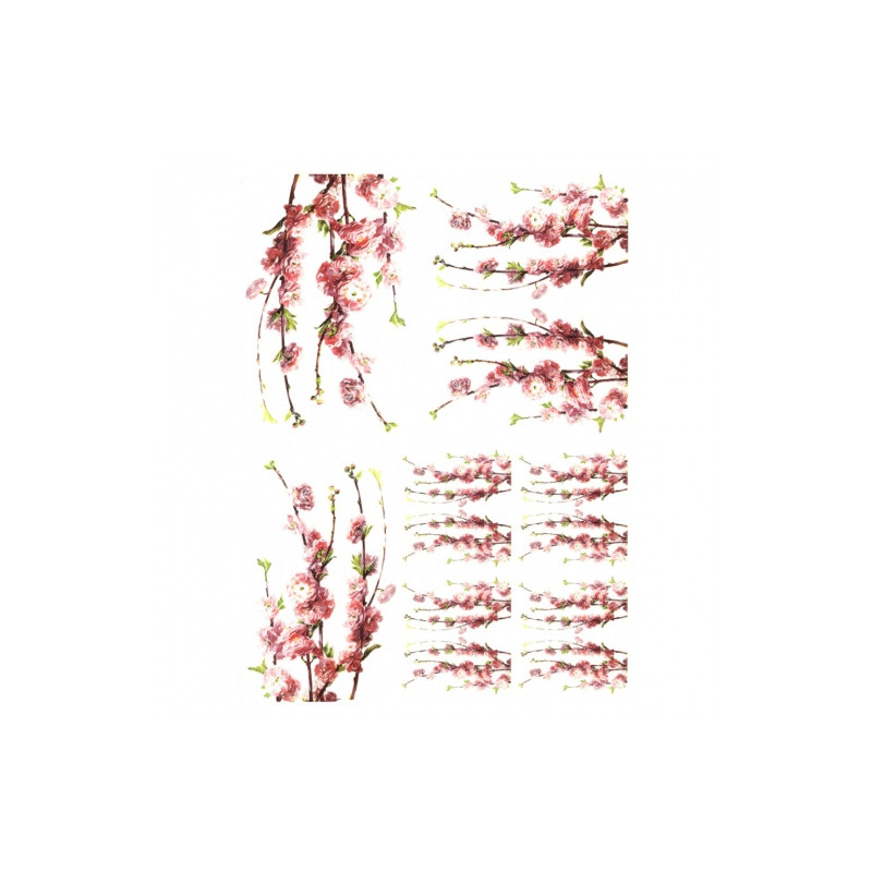 Rice decoupage paper apple blossom A4 ITD R411