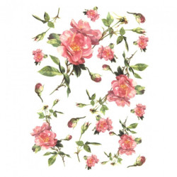 Papier ryżowy do decoupage róża A4 ITD R428 - sklep plastyczny - szał