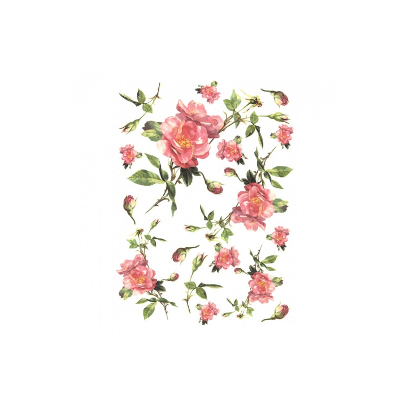 Papier ryżowy do decoupage róża A4 ITD R428 - sklep plastyczny - szał