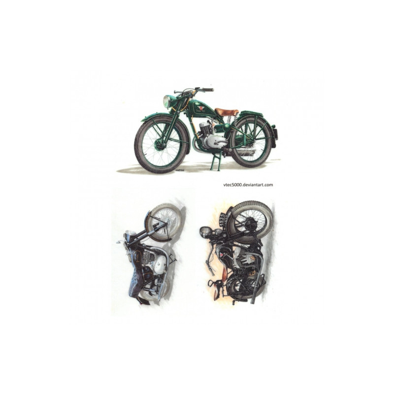 Papier ryżowy do decoupage motocykl A4 ITD R430 - sklep plastyczny - s