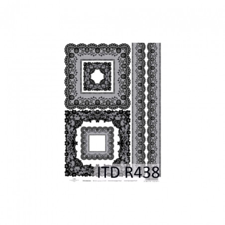 Rice decoupage paper lace decors A4 ITD R438