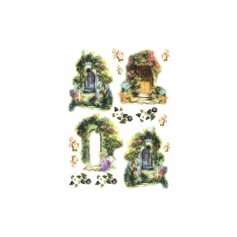 Papier ryżowy do decoupage A4 ITD R461 - sklep plastyczny - szał dla p