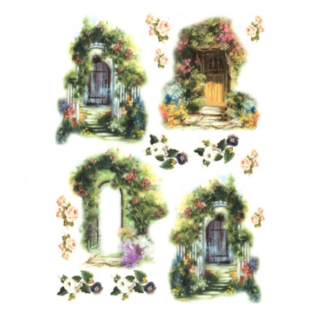 Papier ryżowy do decoupage A4 ITD R461 - sklep plastyczny - szał dla p