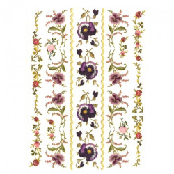 Rice decoupage paper flowers ornaments A4 ITD R468