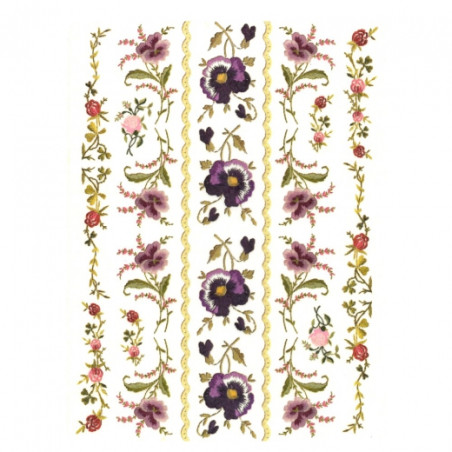 Papier ryżowy do decoupage kwiaty ornamenty A4 ITD R468 - sklep plasty