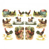 Rice decoupage paper A4 ITD R471 hens roosters
