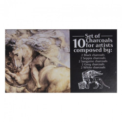 Renesans figured charcoal in bars color mix10pcs