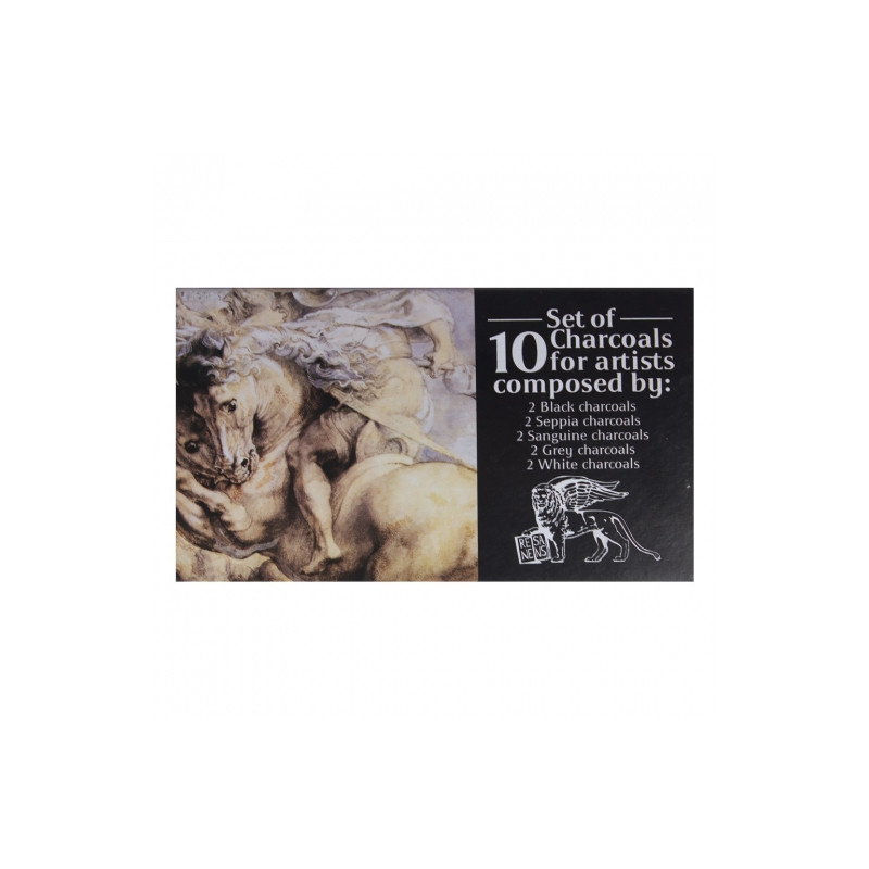 Renesans figured charcoal in bars color mix10pcs